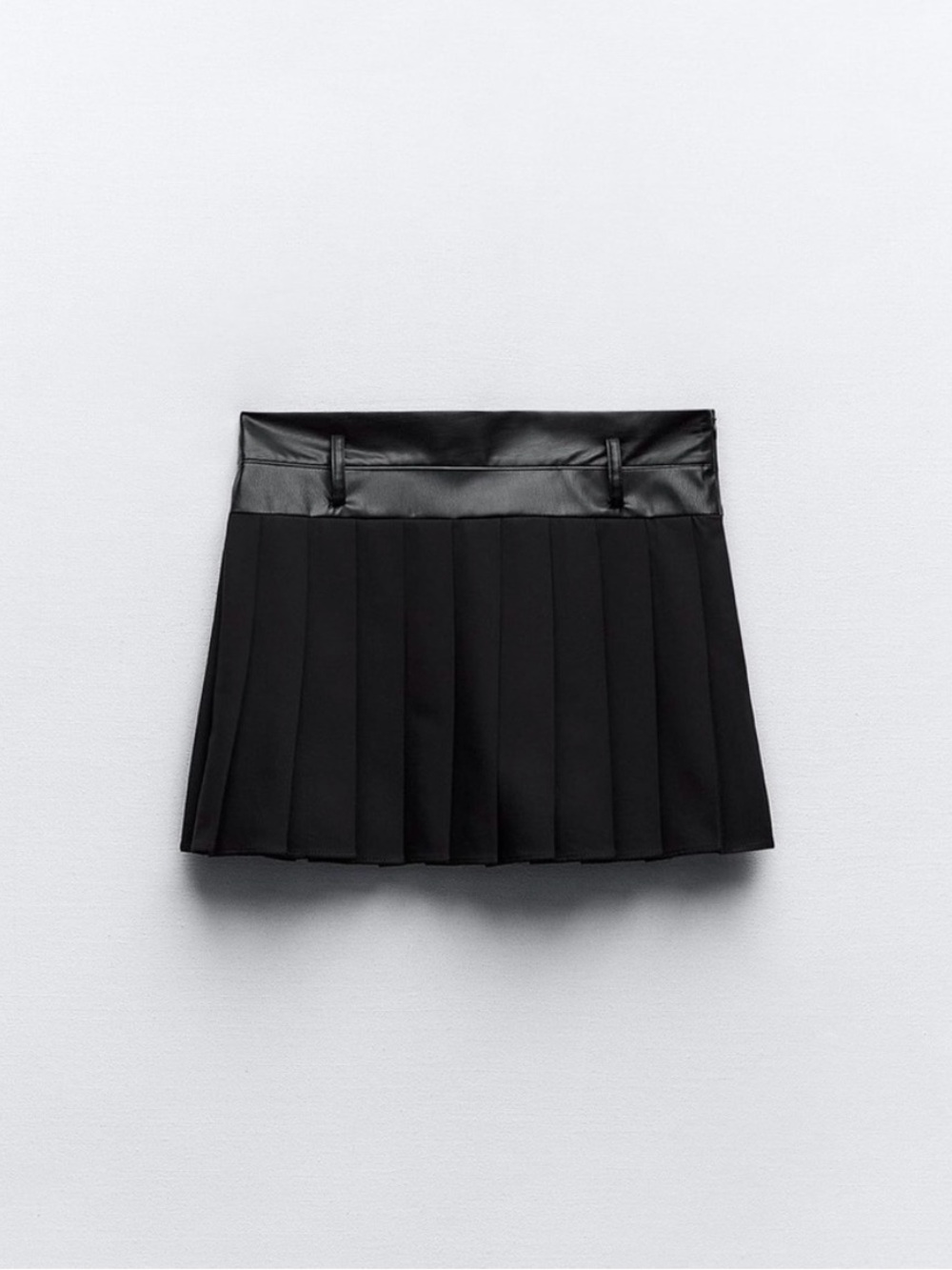 ZARA Faux leather combination skort